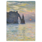 Monet - The Manneport, Cliff at Etretat, Sunset Klemmbrett (Rückseite)