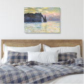 Monet - The Manneport, Cliff at Etretat, Sunset Leinwanddruck (Insitu (Schlafzimmer))