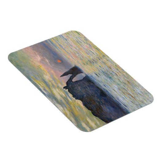 Monet - The Manneport, Cliff at Etretat, Sunset Magnet (Rechte Seite)