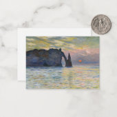 Monet - The Manneport, Cliff at Etretat, Sunset Mitteilungskarte (Vorderseite/Rückseite Beispiel)