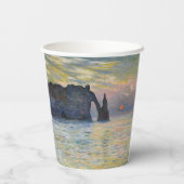 Monet - The Manneport, Cliff at Etretat, Sunset Pappbecher (Rückseite)