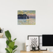 Monet - The Manneport, Cliff at Etretat, Sunset Poster (Heimbüro)