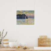 Monet - The Manneport, Cliff at Etretat, Sunset Poster (Küche)