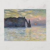Monet - The Manneport, Cliff at Etretat, Sunset Postkarte (Vorderseite)