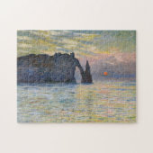 Monet - The Manneport, Cliff at Etretat, Sunset Puzzle (Horizontal)