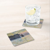 Monet - The Manneport, Cliff at Etretat, Sunset Rechteckiger Pappuntersetzer (Vor Ort)