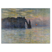 Monet - The Manneport, Cliff at Etretat, Sunset Schneidebrett (Vorderseite)