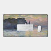 Monet - The Manneport, Cliff at Etretat, Sunset Schreibtischunterlage (Tastatur & Maus)