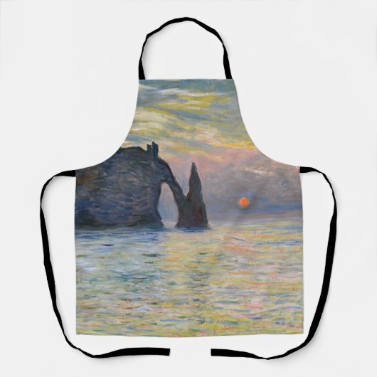 Monet - The Manneport, Cliff at Etretat, Sunset Schürze (Vorderseite)