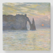 Monet - The Manneport, Cliff at Etretat, Sunset Steinuntersetzer (Vorderseite)