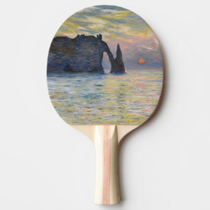 Monet - The Manneport, Cliff at Etretat, Sunset Tischtennis Schläger