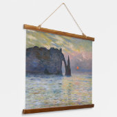 Monet - The Manneport, Cliff at Etretat, Sunset Wandteppich Mit Holzrahmen (Gewinkelt)