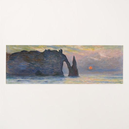 Monet - The Manneport, Cliff at Etretat, Sunset Yogamatte (Vorderseite (Horizontal))