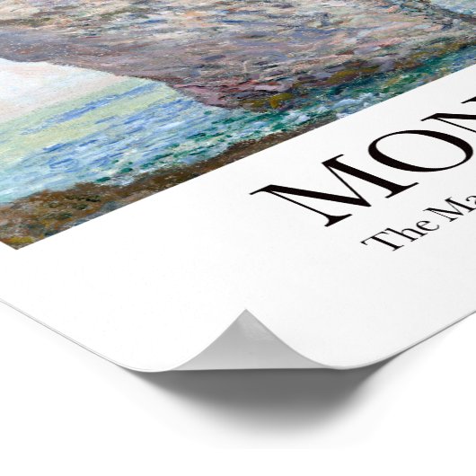 Monet The Manneporte bei Étretat Poster (Ecke)