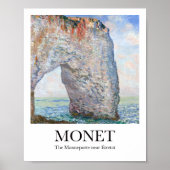 Monet The Manneporte bei Étretat Poster (Vorne)