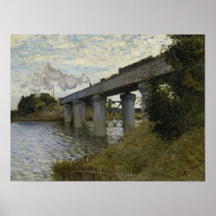 Monet - The Railroad Bridge In Argenteuil Poster