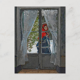Monet The Red KerChief Vintage Malerei Postkarte