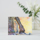 Monet - The Rock Needle seen through Porte Postkarte (Stehend Vorderseite)