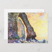 Monet - The Rock Needle seen through Porte Postkarte (Vorne/Hinten)