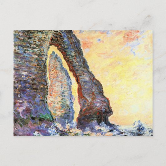 Monet - The Rock Needle seen through Porte Postkarte (Vorderseite)