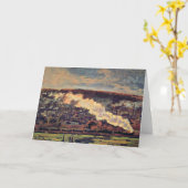 Monet - The Train, 1872, Karte (Gelbe Blume)