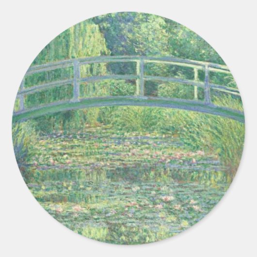 Monet the Water Lily Pond Aufkleber (Vorderseite)