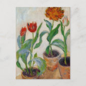 Monet Three Pots of Tulips Postkarte (Vorderseite)