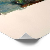 Monet Topinambur-Blumen Stilleben Poster (Ecke)