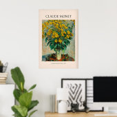 Monet Topinambur-Blumen Stilleben Poster (Heimbüro)