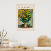 Monet Topinambur-Blumen Stilleben Poster (Küche)