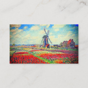 Monet Tulips Windmill Begleitkarte