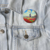 Monet Tulips Windmill Button (Beispiel)