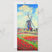 Monet Tulips Windmill Card (Vorderseite)