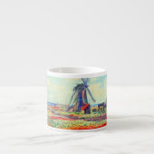 Monet Tulips Windmill Espressotasse (Vorderseite)