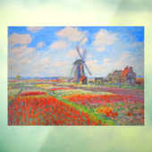 Monet Tulips Windmill Fensteraufkleber (Blatt 3)