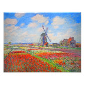 Monet Tulips Windmill Fotodruck (Vorne)