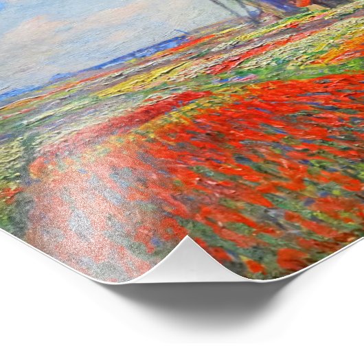 Monet Tulips Windmill Fotodruck (Ecke)