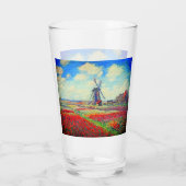 Monet Tulips Windmill Glas (Rückseite)
