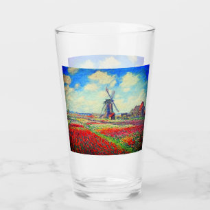 Monet Tulips Windmill Glas