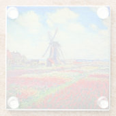 Monet Tulips Windmill Glasuntersetzer (Rückseite)