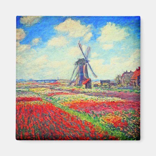 Monet Tulips Windmill Magnet (Vorne)
