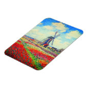 Monet Tulips Windmill Magnet (Linke Seite)