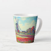 Monet Tulips Windmill Milchtasse (Rechte Ecke)