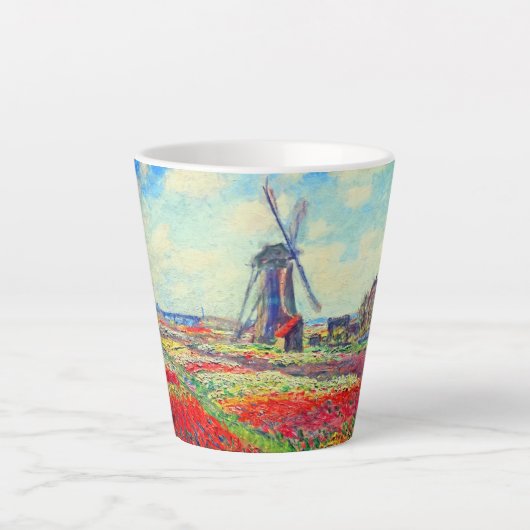 Monet Tulips Windmill Milchtasse (Vorderseite)