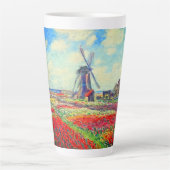 Monet Tulips Windmill Milchtasse (Vorderseite)