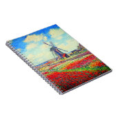 Monet Tulips Windmill Notizblock (Rechte Seite)