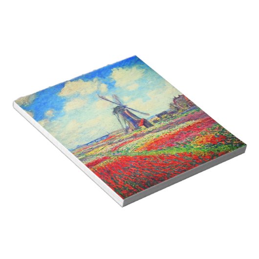 Monet Tulips Windmill Notizblock (angewinkelt)