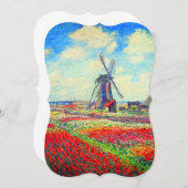 Monet Tulips Windmill Save The Date (Vorne/Hinten)