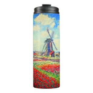Monet Tulips Windmill Thermosbecher