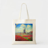 Monet Tulips Windmill Tragetasche (Vorne)